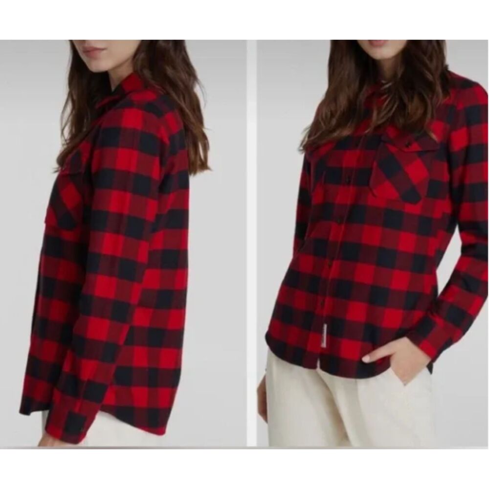 Woolrich Red Buffalo Check Flannel Archive Pattern Long Sleeve Button Up Shirt M